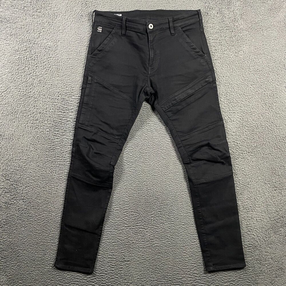 G Star Jeans Mens 33x32 Black Backam 3D Skinny Fit Stretch
Moto Grunge Designer